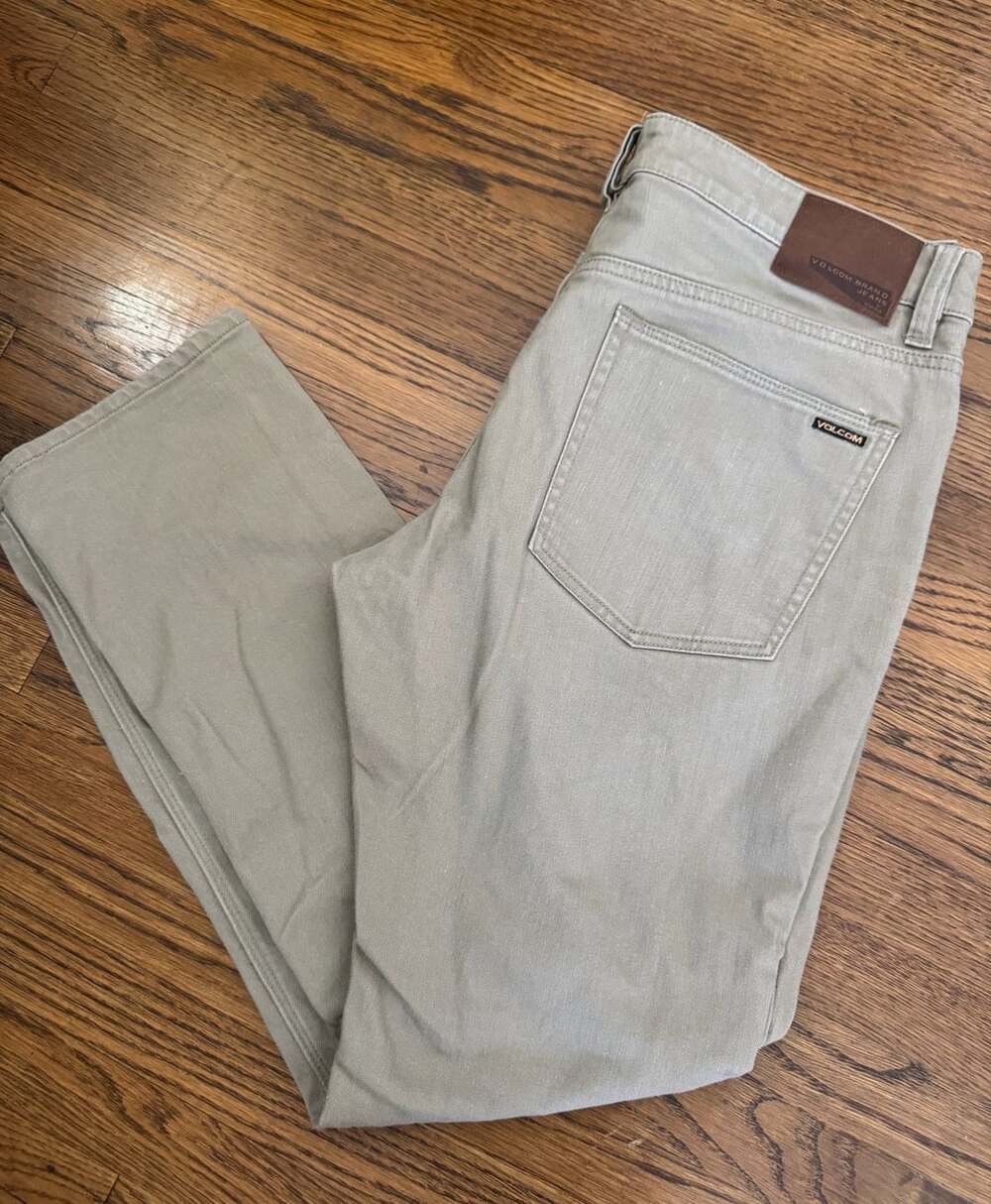 Volcom Vorta Slim Straight Size 34 Tan Denim Pants